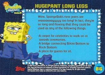 2009 Topps SpongeBob SquarePants Series 2 #86 HugePant Long Legs Back