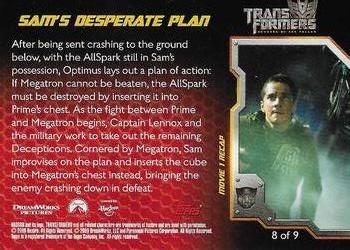 2009 Topps Transformers: Revenge of the Fallen - Movie Recap #8 Sam's Desperate Plan Back