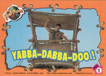 1993 Topps The Flintstones - Stickers #1 Yabba-Dabba-Doo! Front