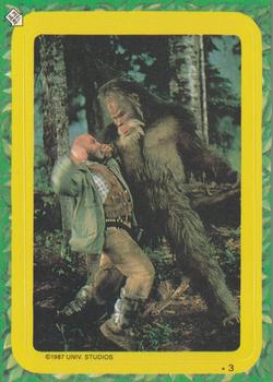 1987 Topps Harry and the Hendersons - Stickers #3 (Harry with Lafleur) Front