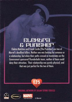2013 Rittenhouse Women of Marvel Series 2 - Embrace #E25 Elektra / Punisher Back