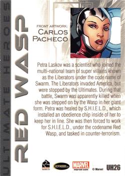 2013 Rittenhouse Women of Marvel Series 2 - Ultimate Heroes #UH26 Red Wasp Back