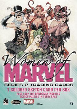 2013 Rittenhouse Women of Marvel Series 2 - Promos #P2 Non-Sport Update Magazine Back
