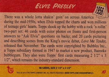 2013 Topps 75th Anniversary #10 Elvis Presley Back
