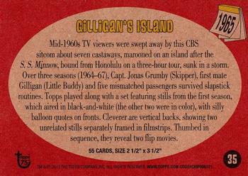 2013 Topps 75th Anniversary #35 Gilligan's Island Back