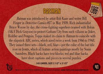 2013 Topps 75th Anniversary #41 Batman Back