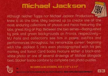 2013 Topps 75th Anniversary #83 Michael Jackson Back