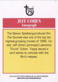 2013 Topps 75th Anniversary - Autographs #NNO Jeff Cohen Back