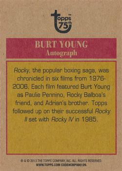2013 Topps 75th Anniversary - Autographs #NNO Burt Young Back