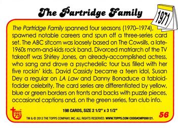 2013 Topps 75th Anniversary - Foil #56 The Partridge Family Back