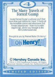 1995 Hershey Canada Forrest Gump #4 Wit & Wisdom Back