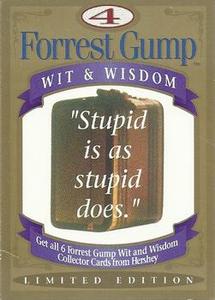 1995 Hershey Canada Forrest Gump #4 Wit & Wisdom Front