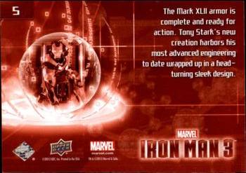 2013 Upper Deck Iron Man 3 #5 The Mark XLII Armor Back