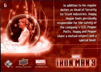2013 Upper Deck Iron Man 3 #6 In Addition to His Regular Duties Back