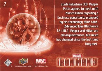 2013 Upper Deck Iron Man 3 #7 Stark Industries CEO Back