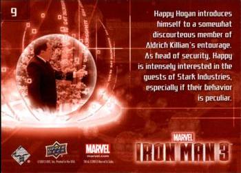 2013 Upper Deck Iron Man 3 #9 Happy Hogan Introduces Himself Back