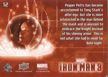 2013 Upper Deck Iron Man 3 #12 Pepper Potts Has Become Back