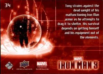 2013 Upper Deck Iron Man 3 #34 Tony Strains Against the Dead Back