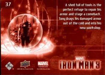 2013 Upper Deck Iron Man 3 #37 A Shed Full of Tools Back