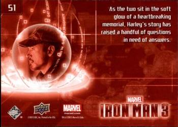 2013 Upper Deck Iron Man 3 #51 As the Two Sit in the Soft Back