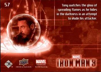 2013 Upper Deck Iron Man 3 #57 Tony Watches the Glow Back