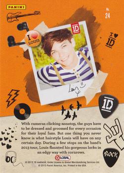 2013 Panini One Direction #24 Louis Tomlinson Back