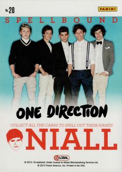 2013 Panini One Direction - Spellbound #20 Niall Horan Back