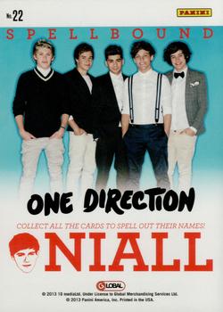 2013 Panini One Direction - Spellbound #22 Niall Horan Back