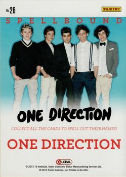 2013 Panini One Direction - Spellbound #26 One Direction Back