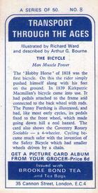 1966 Brooke Bond Transport Through the Ages #8 The Bicycle Back