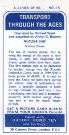 1966 Brooke Bond Transport Through the Ages #48 Nuclear Ship Back