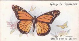 1932 Player's Butterflies #4 Gt. Britain - Black-veined Brown Front