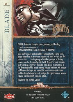 2008 Upper Deck Marvel Masterpieces 3 - Marvel Knights #MK1 Blade Back
