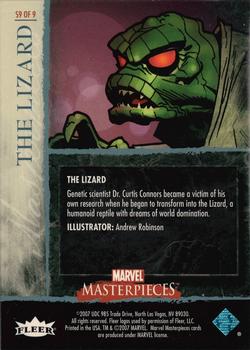 2007 SkyBox Marvel Masterpieces - Spider-Man Foil #S9 The Lizard Back