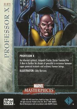 2007 SkyBox Marvel Masterpieces - X-Men #X1 Professor X Back