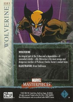 2007 SkyBox Marvel Masterpieces - X-Men #X2 Wolverine Back