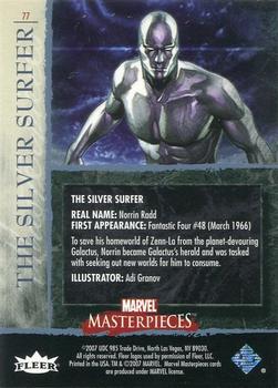 2007 SkyBox Marvel Masterpieces - Holofoil #77 The Silver Surfer Back