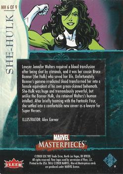 2008 Upper Deck Marvel Masterpieces Set 2 - Marvel Heroines #MH6 She-Hulk Back