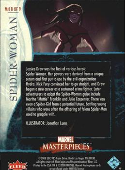 2008 Upper Deck Marvel Masterpieces Set 2 - Marvel Heroines #MH8 Spider-Woman Back
