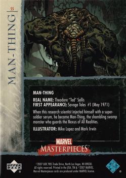 2007 SkyBox Marvel Masterpieces - Gold #55 Man-Thing Back