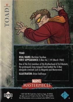 2007 SkyBox Marvel Masterpieces - Gold #87 Toad Back