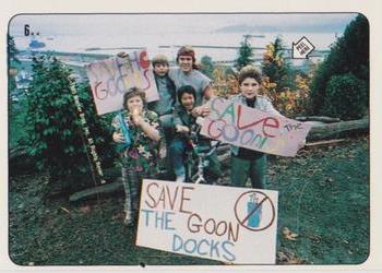 1985 Topps The Goonies - Stickers #6 Holding Signs Front