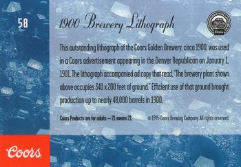1995 Coors #58 1900 Brewery Photograph Back