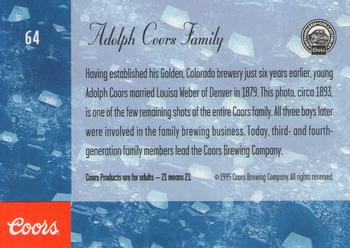 1995 Coors #64 Adolph Coors Family Back