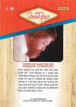2013 Panini The Beach Boys #50 Brian Wilson Back