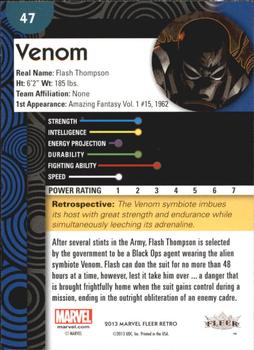 2013 Fleer Retro Marvel  #47 Venom Back