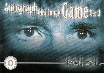 2000 Rittenhouse Twilight Zone The Next Dimension Series 2 - Autograph Challenge Game #O Autograph Challenge Game Card Front