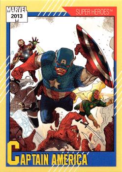 2013 Fleer Retro Marvel  - 1991 Marvel Universe Design #1 Captain America Front