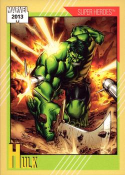 2013 Fleer Retro Marvel  - 1991 Marvel Universe Design #7 Hulk Front