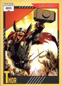 2013 Fleer Retro Marvel  - 1991 Marvel Universe Design #18 Thor Front